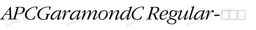 APCGaramondC Regular字体转换
